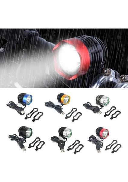 No.5 Tarzı Bisiklet Işığı USB Şarj Edilebilir Mtb Bisiklet Ön Arka Arka Lamba Bisiklete Binme Güvenlik Bisiklet Lambası El Feneri Bisiklet Işığı Bisiklet Aksesuarı (Yurt Dışından)