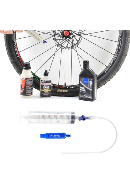 Bir Stil Bisiklet Tubeless Lastik Sıvı Enjeksiyon Aracı 60ML Lastik Tubeless Mastik Mastik Enjektör 60ML Şırınga Kauçuk Hortum Kiti (Yurt Dışından)