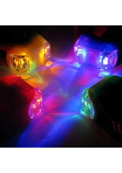 Yeşil Stil Bisiklet Işığı Su Geçirmez Çift LED Kurbağa Kuyruk Işığı AG10 Pil Silikon Işığı LED Bisiklet Kurbağa Işığı Uyarı Işığı #b (Yurt Dışından)