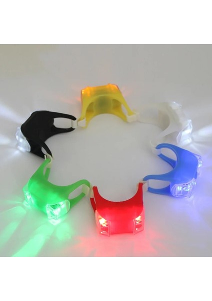 Yeşil Stil Bisiklet Işığı Su Geçirmez Çift LED Kurbağa Kuyruk Işığı AG10 Pil Silikon Işığı LED Bisiklet Kurbağa Işığı Uyarı Işığı #b (Yurt Dışından)