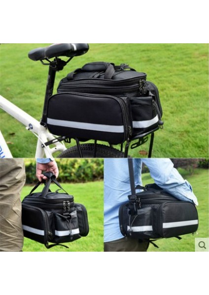 Kırmızı Stil Bisiklet Taşıma Çantası Mtb Bisiklet Rafı Çanta Gövde Pannier Bisiklete Binme Yağmurluklu Çok Fonksiyonlu Büyük Kapasiteli Seyahat Çantası (Yurt Dışından) indirimleri