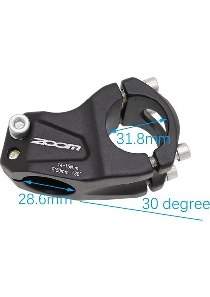 Siyah Stil Zoom Bisiklet Sapı 30 Derece Yokuş Aşağı Kros Dh Fr Xc Bmx Dağ Bisikleti Mtb Bisiklet Gidon (Yurt Dışından)