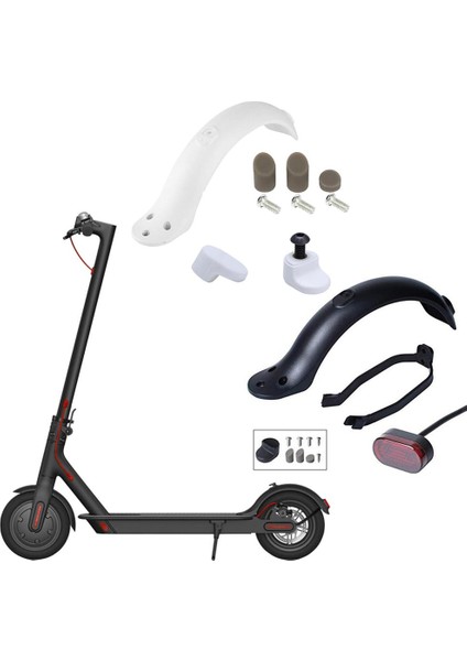 No.7 Tarzı Dayanıklı Scooter Çamurluk Xiaomi M365 M365 Pro Için Elektrikli Scooter Lastik Sıçrama Çamurluk Arka Arka Lambası Arka Koruma Kanatlı (Yurt Dışından)