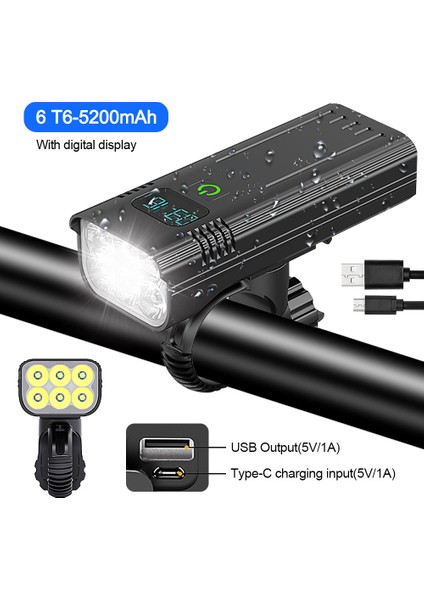 Bir Stil Yazın Arka Işık Bisiklet Işığı Lümen Şarj Edilebilir Arka Bisiklet Işığı El Feneri Pil Mtb Ön ve Arka Bisiklet Işığı (Yurt Dışından)