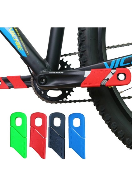 Kırmızı Stil Dağ Bisikleti Bisiklet Krank Kapağı Silikon Kol Kol Mtb Bisiklet Aynakol Korumak Kaymaz Aynakol Krank Koruyucu (Yurt Dışından) fırsatları