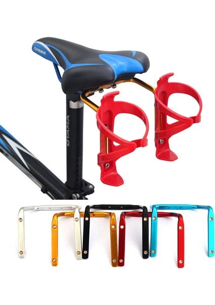 Siyah Stil Çift Bisiklet Şişe Su Tutucu Adaptörü Alüminyum Alaşımlı Mtb Montaj Yol Kafesi Koltuk Direk Raf Klip Fincan Bisiklet Gidon Braketi (Yurt Dışından) fiyatları