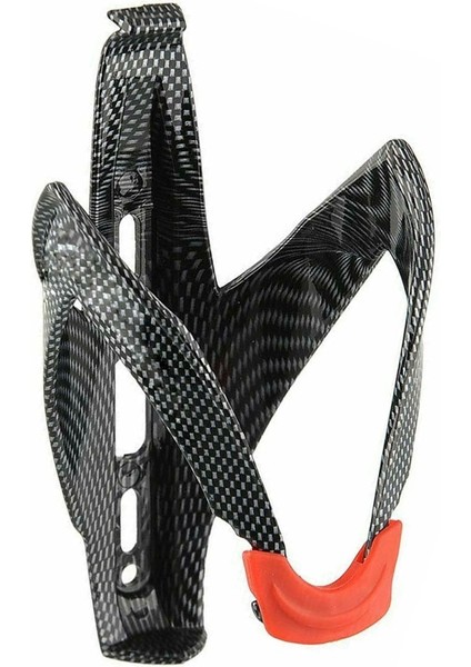 Siyah Kırmızı Stil Mtb Bisiklet Su Şişesi Tutucu Karbon Fiber Dağ Bisikleti Şişe Can Kafes Braketi Bisiklete Binme Içecek Su Bardağı Raf Aksesuarları (Yurt Dışından)