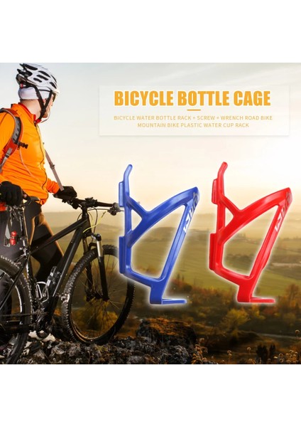 B Tipi Mavi Stil Bisiklet Su Şişesi Tutacağı Mtb Yol Bisikleti Su Isıtıcısı Desteği Vidalı Stand Braketi Bisiklet Içecek Bardak Tutucu Bisiklet Aksesuarı (Yurt Dışından) fırsatları