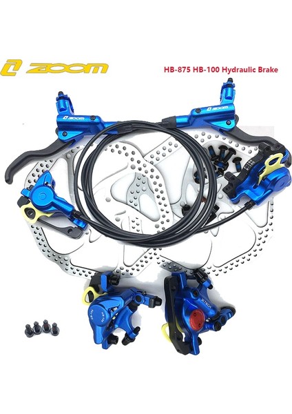 Set Freni Idraulici ZOOM HB875 Per Mountain Bike – Anteriore + Posteriore, Tubi 750/1350mm