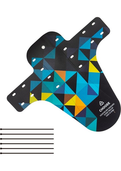 Renk Üçgen Stili Chooee Bisiklet Çamurluğu, Mtb Yol Bisikleti Frontrear Evrensel Çamurluk Uyumlu, 1 Adet (Yurt Dışından)