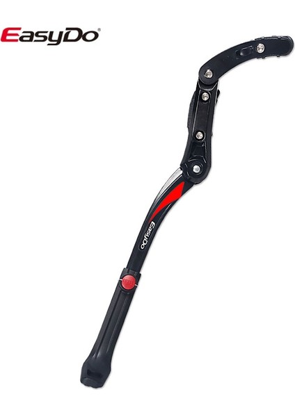 KA56 Siyah Kırmızı Stil Easydo KA56 Döngüsü Kickstand Mtb Döngüsü Çerçeve Destek Rafı Bisiklet Park Alaşımı Ayak Tekmesi cm Ayarı (Yurt Dışından)