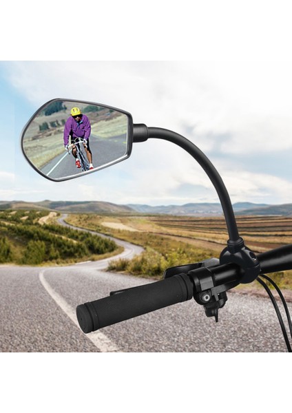 1 Adet Tarzı Bisiklet Gidon Reflektör Arka Hd Geniş Menzilli Mtb Yol Bisikleti Için Ayarlanabilir Dikiz Aynası Elektrikli Scooter Mtb Bisiklet Aksesuarları (Yurt Dışından)