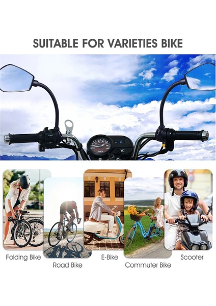 1 Adet Tarzı Bisiklet Gidon Reflektör Arka Hd Geniş Menzilli Mtb Yol Bisikleti Için Ayarlanabilir Dikiz Aynası Elektrikli Scooter Mtb Bisiklet Aksesuarları (Yurt Dışından)