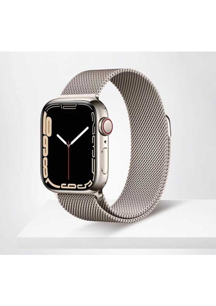 Apple Watch Ultra Se Nike Series 1 2 3 4 5 6 7 8 9 42 44 45 49MM Uyumlu Metal Hasır Örgü Mıknatıslı Milano Loop Kordon