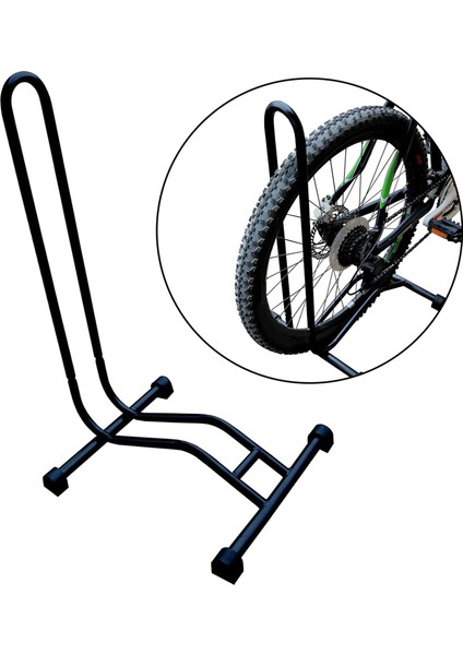 Kanca Stili Olmadan Ayrılabilir Bisiklet Sehpası Zemin Dayanıklı Çelik Bisiklet Sehpası Kapalı Otopark Tekerlek Tutucu (Yurt Dışından)
