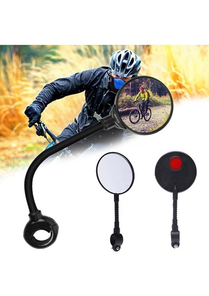No.1 Tarzı M Derece Ayarlanabilir Bisiklet Dikiz Aynası Bisiklet Bisiklet Gidon Esnek Güvenli Dikiz Dikiz Aynası Döndür Bisiklete Binme (Yurt Dışından)