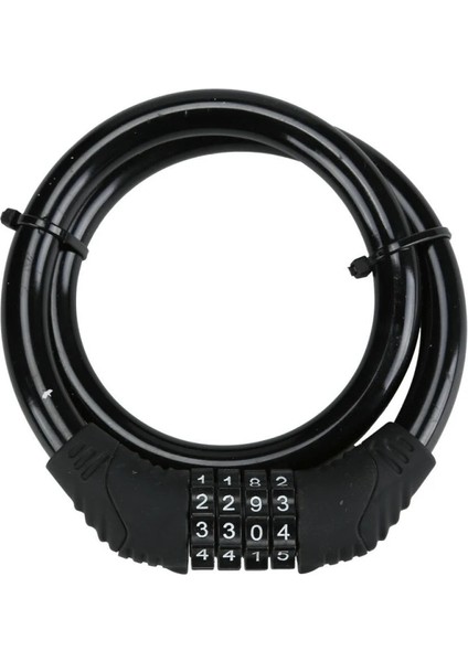Siyah Stil Dört Haneli Şifreli Numara Kodu Bisiklet Kilidi x Çelik Kablo Zinciri Hırsızlığa Karşı Dağ Bisikleti Kilidi Bisiklet Aksesuarları (Yurt Dışından)