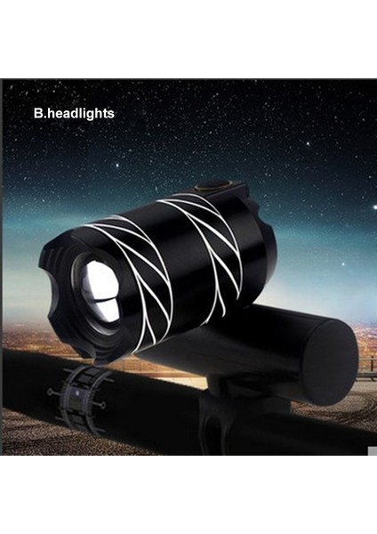 B Tarzı Ah Bisiklet Işık Seti T6 USB Şarj Edilebilir Pil Ayarlanabilir Yakınlaştırma Bisiklet Ön Far Bisiklet Lambası Mtb Aksesuarları (Yurt Dışından)