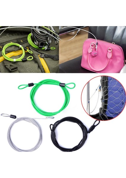 Siyah Stil 2 M Bisiklet Güvenlik Döngü Kablo Kilidi Koruma Bisiklet Motosiklet Kask Koruyucu Anti Hırsızlık Çelik Halat Hattı Bisiklet Aksesuarları (Yurt Dışından) fiyatları