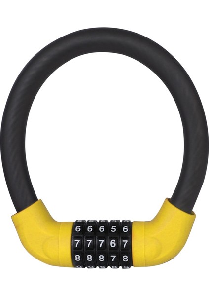 Sarı 17,2X400MM Stili Evrensel 5 Haneli Kod Mtb Bisiklet Güvenlik Şifreli Kilitler Motosiklet Scooter Hırsızlığa Karşı Çelik Bisiklet Bisiklet Tel Güvenlik Kilidi (Yurt Dışından)
