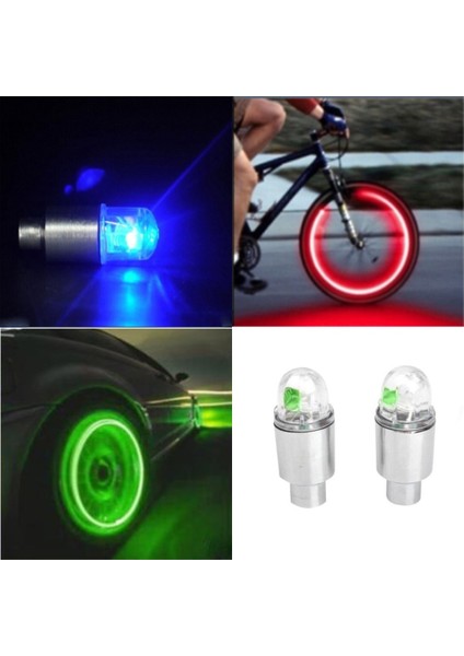 Mavi Stil 2 Adet Firefly Etkisi Plastik LED Bisiklet Flaş Lambası Araba Tekerlek Lastik Ampul Lastik Vana Kapağı Piller ile Bisiklet Bisiklet Acess (Yurt Dışından)