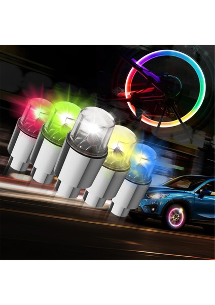 Renk Stili LED Araba Tekerleği Konuştu Işık Motosiklet Bisiklet Işığı Neon Lastik Valf Kapakları Flaş Işıkları Dağ Yolu Bisikleti Gece Lambası Bisiklet Araçları (Yurt Dışından) indirimleri