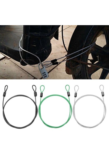 Yeşil Stil Açık Bisiklet Kilidi Motosikletler Için Scooter Cha Yeni Güvenlik Hırsızlığa Karşı Güçlü Örgülü Çelik Kablo Tel Halat 100CM'' (Yurt Dışından) fiyatları