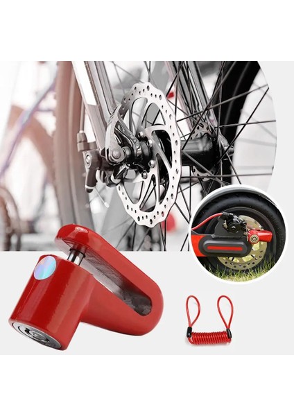 Siyah Stil Hırsızlığa Karşı Kilit Disk Fren Eksik Bisiklet Dağ Bisikleti Disk Kilidi Çelik Halatlı M365 Elektrikli Scooter Için Kilit Çerçeveli Disk Kilidi (Yurt Dışından)