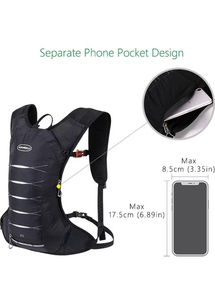 Sadece Su Mesane Stili Hafif Bisiklet Nemlendirme Paketi Yelek Sırt Çantası Su Mesane Çantası Bisiklete Binme Yürüyüş Tırmanma Koşu Maratonu 3l (Yurt Dışından) fırsatları