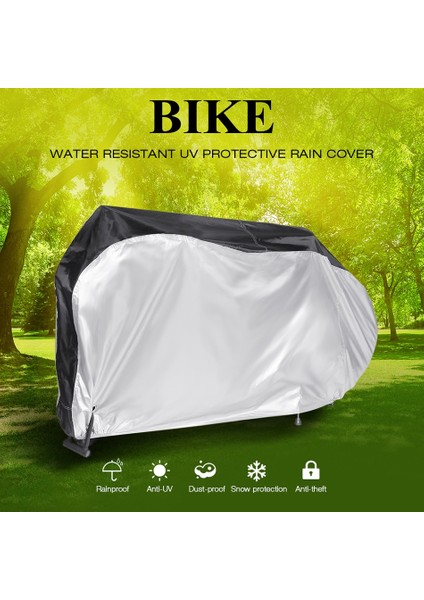 Gümüş Tarzı S Beden Motosiklet Örtüsü Evrensel Açık Uv Bisiklet Koruyucu Scooter Tüm Sezon Su Geçirmez Bisiklet Yağmur Toz Geçirmez Bisiklet Örtüsü 190T (Yurt Dışından) fiyatları