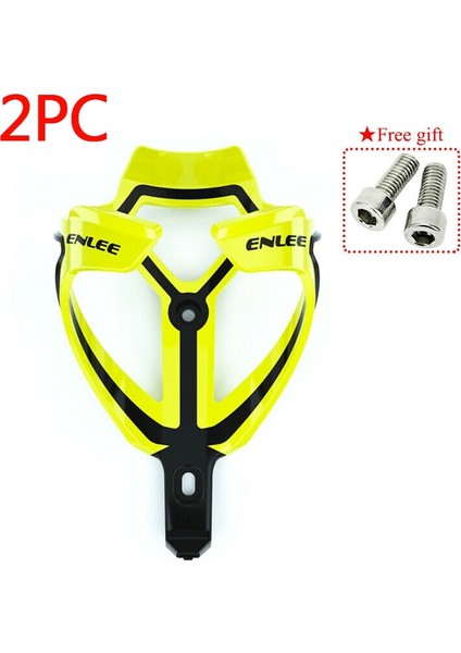 Sarı 2pc Tarzı Enlee Dağ Bisikleti Su Şişesi Tutucu Mtb Bisiklet Karbon Şişe Kafesi Ultralight Yüksek Elastik Bisiklet Aksesuarları Parçaları (Yurt Dışından)