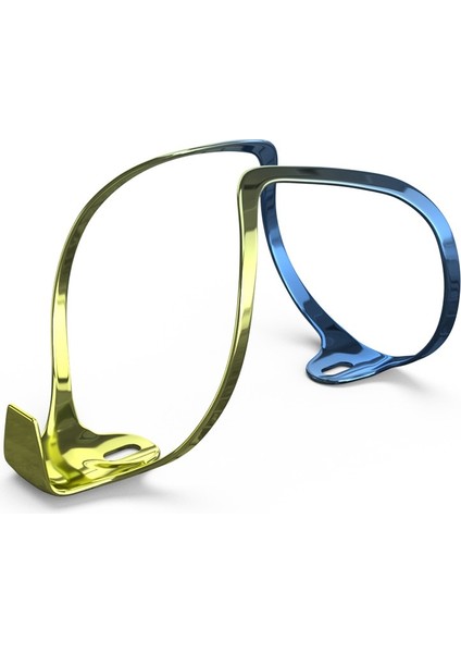 U Şekli Mavi Altın Stili Gradyan Renkli Bisiklet Alüminyum Şişe Kafesi Mtb Yol Çakıl Bisikleti Su Şişesi Tutacağı Kaplama Renkli Metal Hafif 1 Adet (Yurt Dışından)