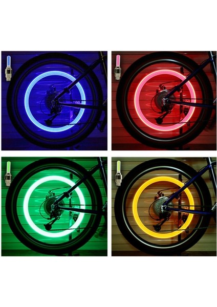 Sarı Stil Ar Tekerlek LED Işık Motosiklet Bisiklet Bisiklet Işık Lastik Valf Kapağı Dekoratif Fener Lastik Valf Kapağı Flaş Konuştu Neon Lamba (Yurt Dışından) fiyatları