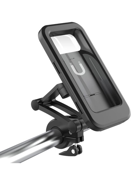 Siyah Stil 360 Dönebilen Su Geçirmez Bisiklet Motosiklet Cep Telefonu Tutucu Bisiklet Gidon Kaymaz Klip Standı Gps Montaj Braketi (Yurt Dışından)