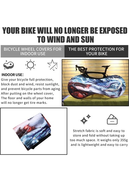 Renkli F Stili M 24-26-700C Bisiklet Koruyucu Kapak Mtb Yol Bisikleti Koruyucu Dişli Anti-Toz Tekerlekler Çerçeve Kapak Çizilmeye Dayanıklı Saklama Çantası Bisiklet Aksesuarları (Yurt Dışından) fırsatları