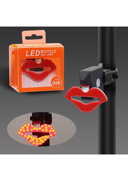 Dudak Stili Çoklu Aydınlatma Modları Bisiklet Işık USB Şarj Edilebilir LED Bisiklet Işık Flaş Kuyruk Dağlar Için Arka Bisiklet Işıkları Bisiklet Seatpost (Yurt Dışından)