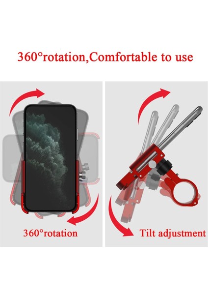 P20 Siyah Stil Gub Bisiklet Telefon Tutacağı 360 ° Dönebilen Alüminyum Bisiklet Telefon Tutacağı Inç Akıllı Telefon Için Ayarlanabilir Motosiklet Bisiklet Braketi (Yurt Dışından) fırsatları