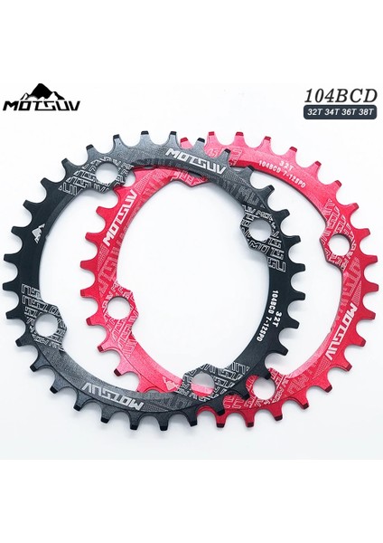 Kırmızı Yuvarlak Stil 34T Dar Geniş Aynakol 104BCD Ovalround Mtb Dağ Bisikleti Taç Aynakol Aynakol Diş Plakası Parçaları Mtb Parçaları (Yurt Dışından) modelleri