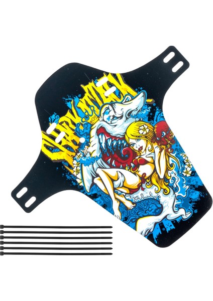 Köpekbalığı Kız Tarzı Chooee Bisiklet Çamurluğu, Mtb Yol Bisikleti Frontrear Evrensel Çamurluk Uyumlu, 1 Adet (Yurt Dışından)