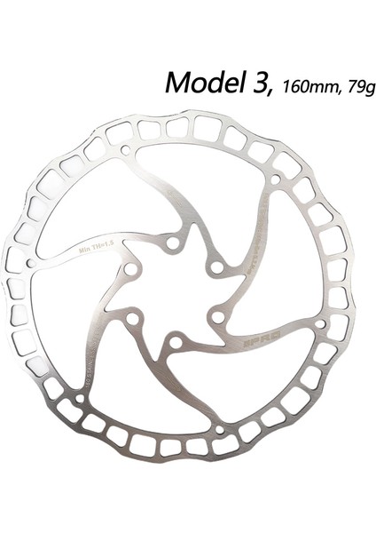 160 Gümüş M3 Stili Iııpro Bisiklet Disk Fren Yağı Kaygan Paslanmaz Çelik Mtb Yol Bisikleti Gökkuşağı Hafif 6 Cıvata G3 Merkez Rotor Ipro (Yurt Dışından)
