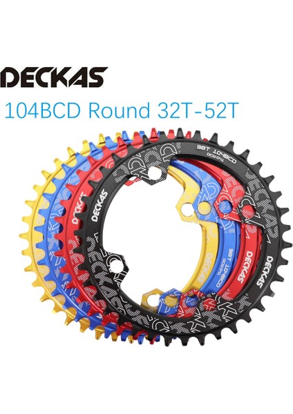 Altın Tarzı 40T Deckas Bisiklet Aynakol Yuvarlak 104 Bcd Ooth Mtb Yol Bisikleti Dağ Aynakol 104BCD 30T Yokuş Aşağı Cx (Yurt Dışından)