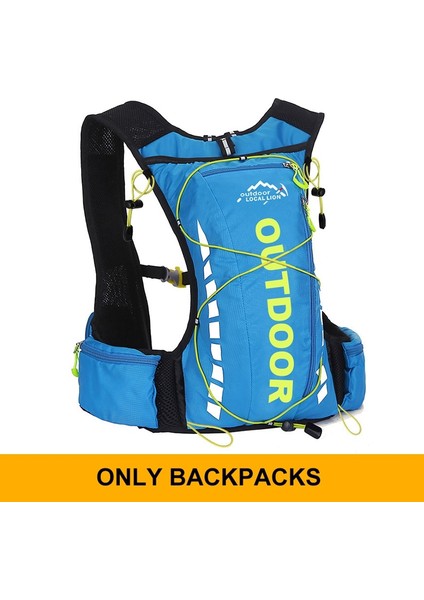 Mavi Stil Erkekler ve Kadınlar Için Bisiklet Sırt Çantası, Naylon Çanta, Su Geçirmez 8 Litre, Yürüyüş ve Kamp, ​​1.5l Su Torbalı 250ML Su Şişesi (Yurt Dışından)