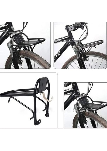 Siyah Stil Alüminyum Alaşımlı Mtb Yol Bisikleti Bisiklet Bisiklet Ön Raf Taşıyıcı Panniers Çanta Bisiklet Parçası Için Bagaj Raf Braketi Gövde (Yurt Dışından) fırsatları