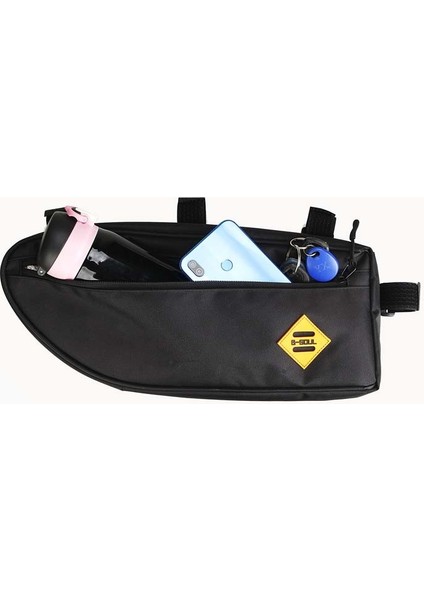 Siyah Stil M Beden Su Geçirmez Depolama Kiriş Bisiklet Çantası, Siyah Üçgen Bisiklet Ön Çerçeve Çantası, Dağ Bisikleti Su Şişesi Cebi Üst Tüp Çanta (Yurt Dışından) modelleri