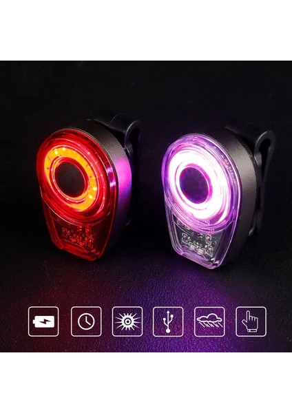 Kırmızı Işık Temizle Fark Stili Bisiklet Kuyruk Işık Bisiklet Koltuğu Sonrası Görsel Uyarı Lambası USB Şarj Edilebilir Bisiklet Mtb Yuvarlak Arka Arka Güvenlik Feneri Cob LED (Yurt Dışından)