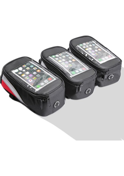 Gri Tarzı Diğer Bisiklet Çantası Bisiklet Çantası Telefon Kılıfı Bycicle Bisiklet Için Mobil Bisiklet Aksesuarları Kafa Tüp Gidon Cep Cep Telefonu Çanta Kılıf Damla (Yurt Dışından)
