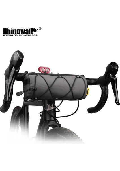 RK9103-2.4L Siyah Stil Rhinowalk Bisiklet Çantası Taşınabilir Gidon Pannier Çok Amaçlı Büyük Kapasiteli Sırt Çantası Mtb Yol Bisiklet Çerçevesi Tüp Çanta Elastik Bant (Yurt Dışından) fiyatları