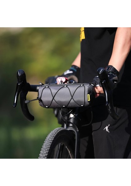 RK9103-2.4L Siyah Stil Rhinowalk Bisiklet Çantası Taşınabilir Gidon Pannier Çok Amaçlı Büyük Kapasiteli Sırt Çantası Mtb Yol Bisiklet Çerçevesi Tüp Çanta Elastik Bant (Yurt Dışından) modelleri
