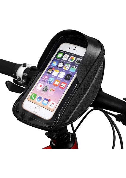 Siyah 2 Tarzı Su Geçirmez Bisiklet Çantası, Bisiklet Ön Üst Tüp Çerçeve Telefon Çantası, Dokunmatik Ekranlı Cep Telefonu Gidon Çantası Bisiklet Bisiklet Aksesuarları (Yurt Dışından)