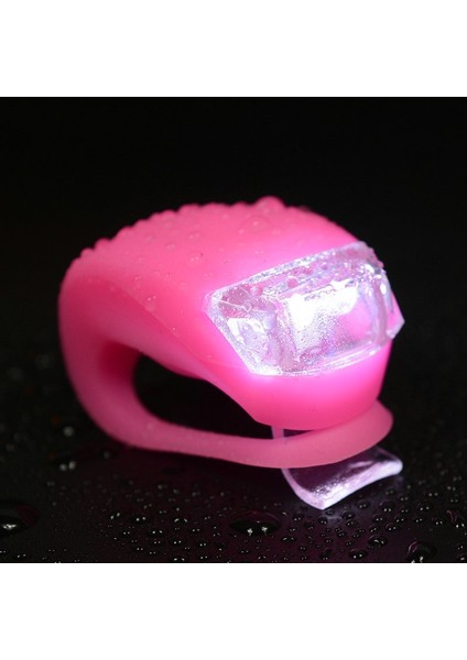 Pembe-Beyaz Işık Stili Bisiklet Ön Işık Silikon LED Kafa Ön Arka Tekerlek Bisiklet Işık Su Geçirmez Bisiklet Lambası Pil Tarzı Bisiklet Aksesuarı (Yurt Dışından)